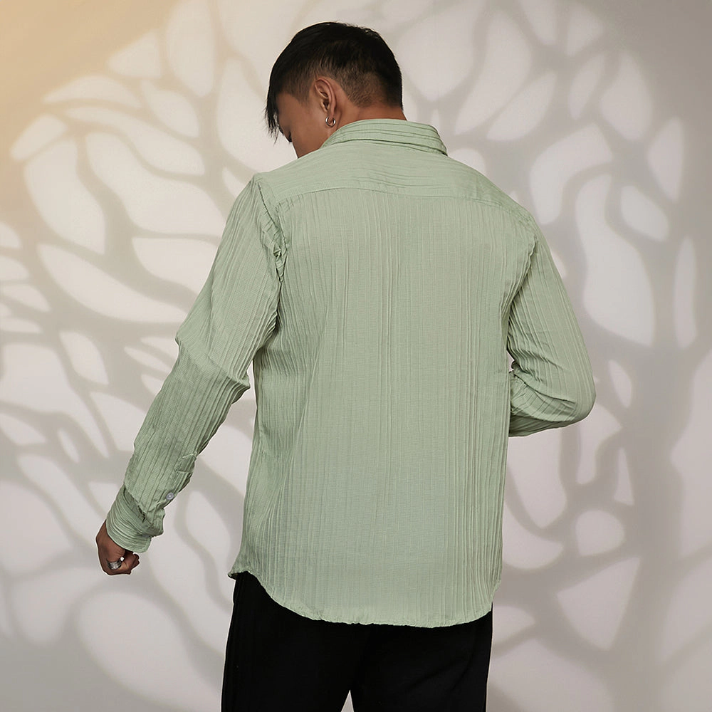Self-Design Striped Shirt