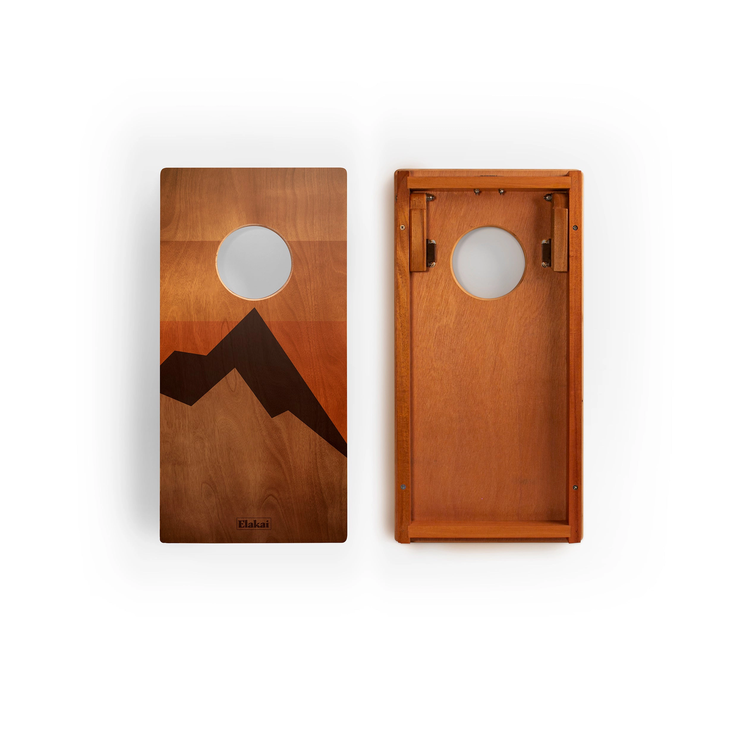 Elakai 1ft x 2ft Retro Elakai Mahogany Pathfinder Cornhole Board Set