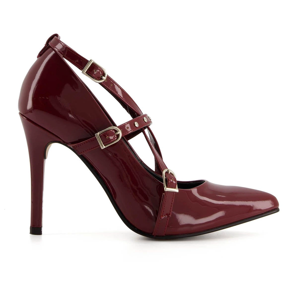 Andrea Fashion Triple Strap Stiletto Pumps