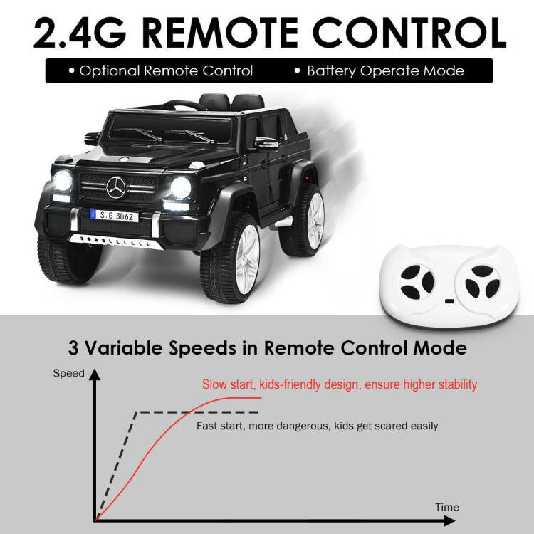 Hivvago 12V Licensed Mercedes-Benz Kids Ride On Car
