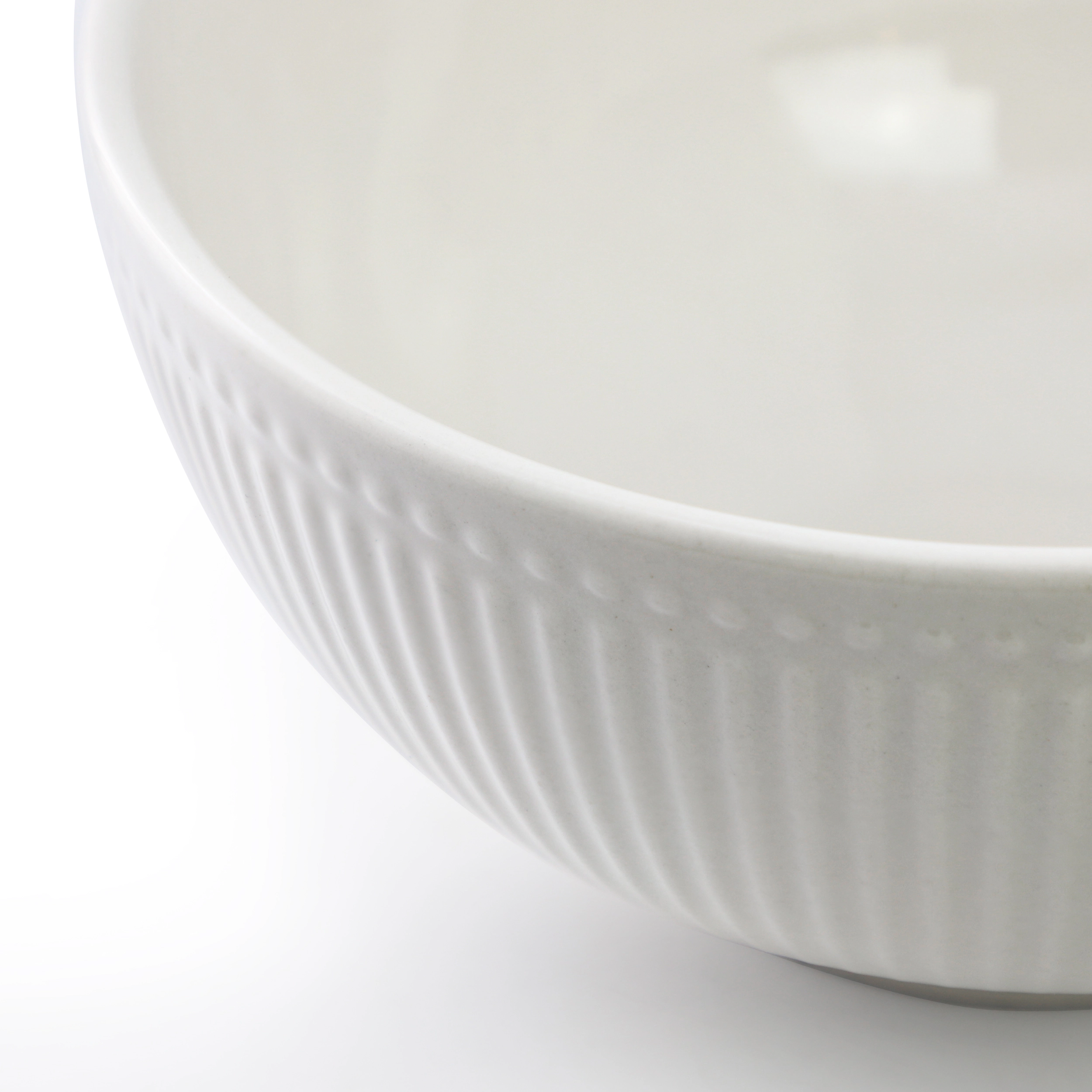 Elama Gretel 6 Piece Round Stoneware Cereal Bowl Set in White