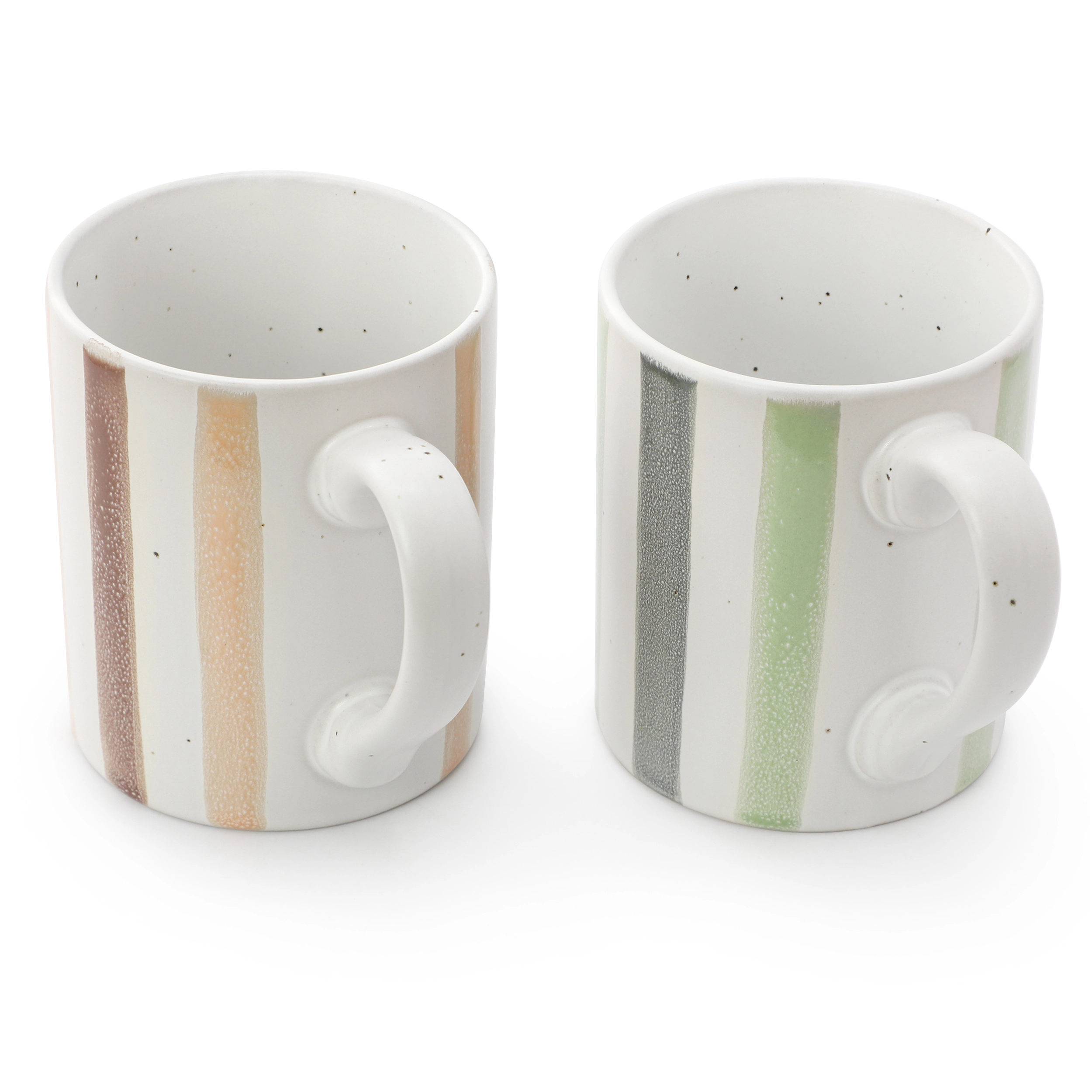 Gibson Home Atlantic Waves 4 Piece 17 Ounce Handpainted Stoneware Mug Set