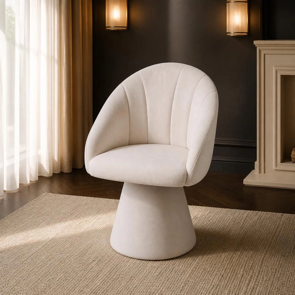 GOODSILO Upholstered Chenille Armless Accent Chair