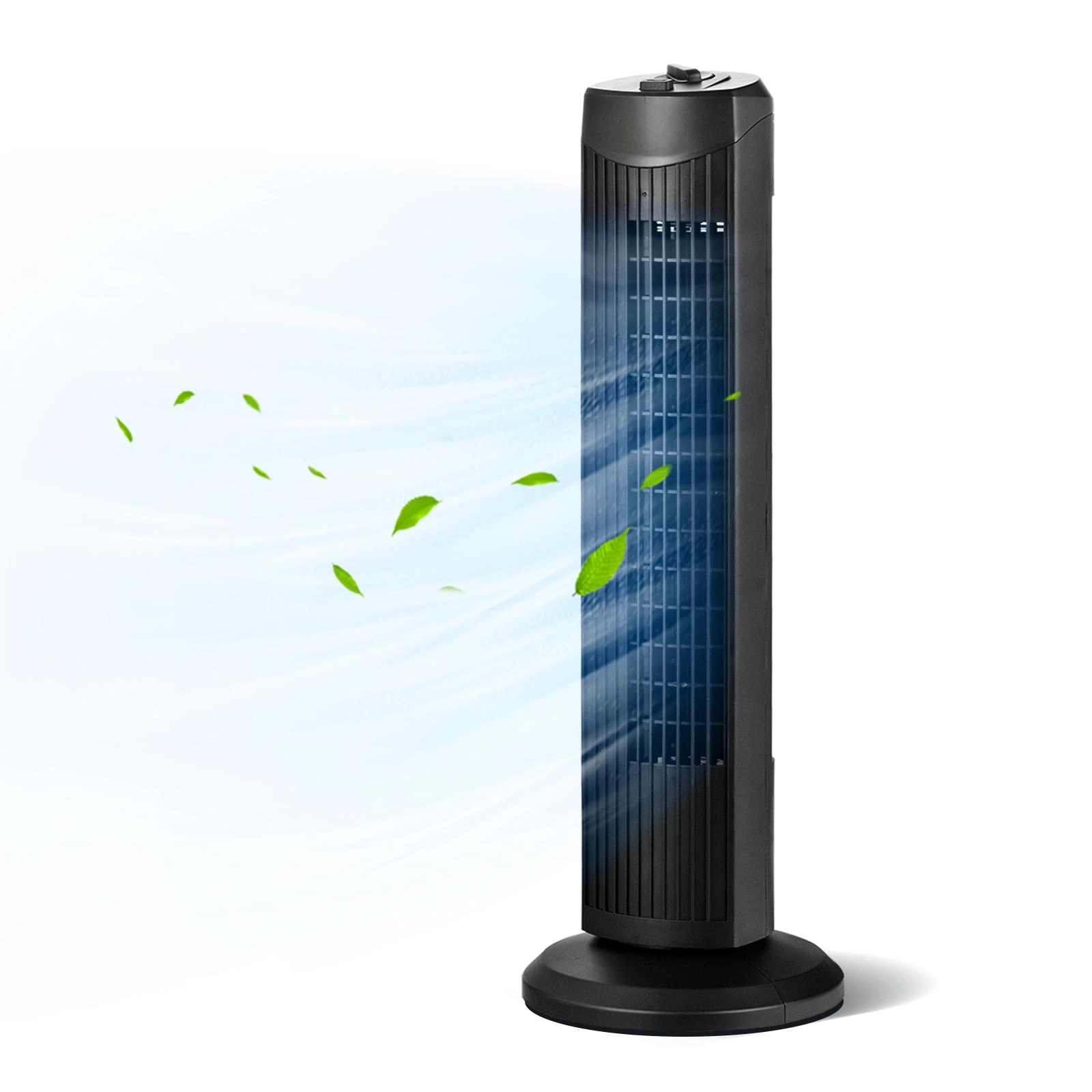 SUGIFT 35W Quiet Oscillating Tower Fan with 3 Speeds Bladeless Floor Fan Black