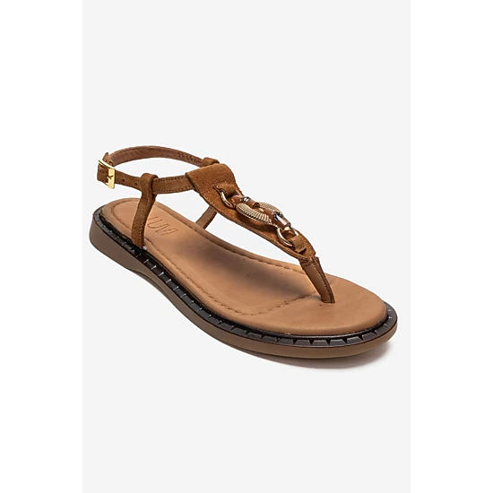 Forever & Always Womens Tiana Leather Buckled Sandals