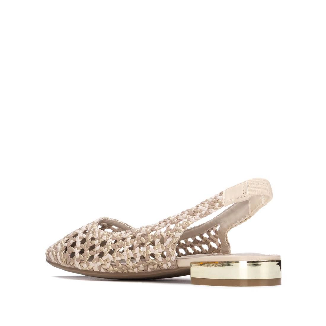 XTI PU Slingback Sandals Pointed Toe, Flat Heel, Lightweight