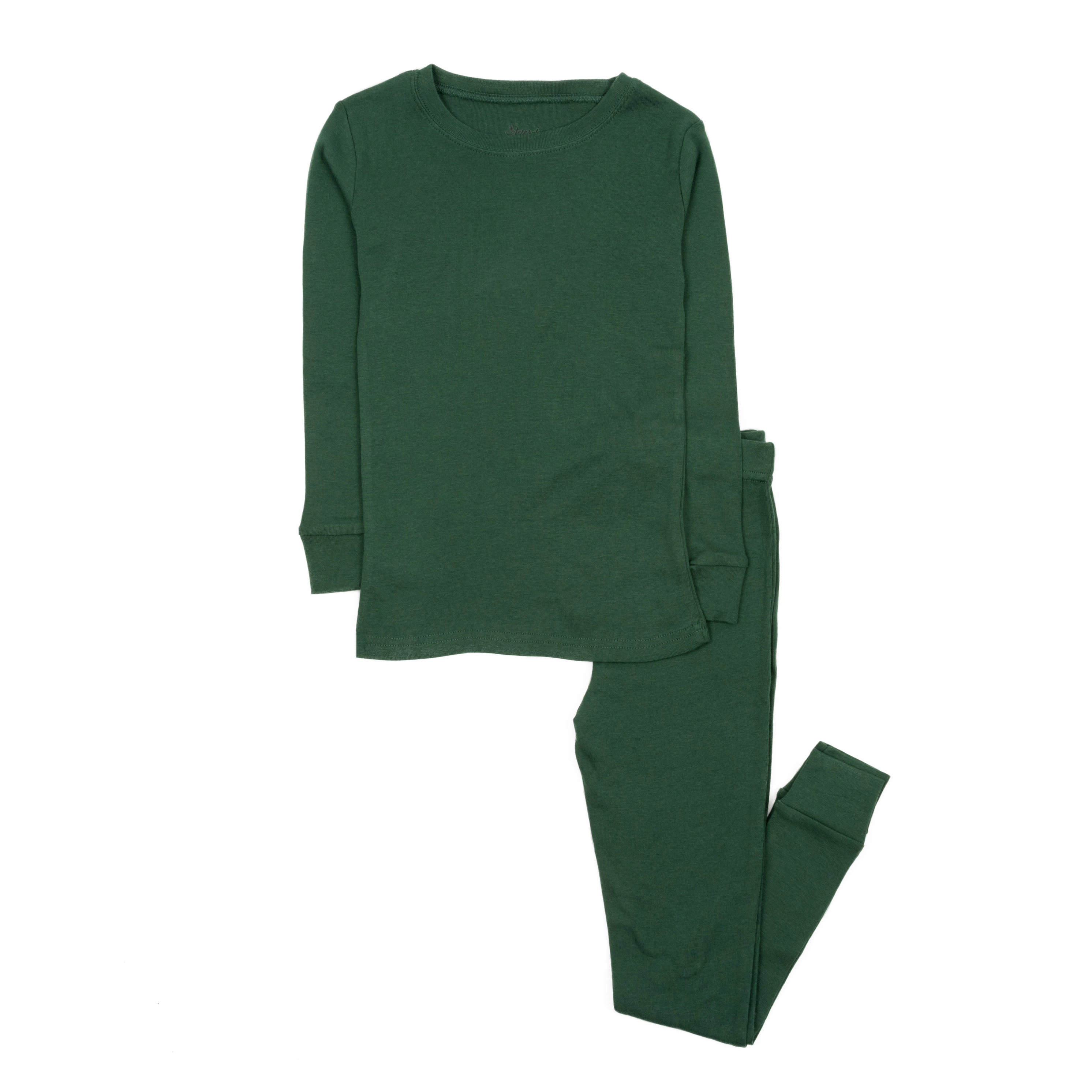 Leveret Toddler/Kids 2-pc Boho Solid Cotton Snug Fit Pajamas