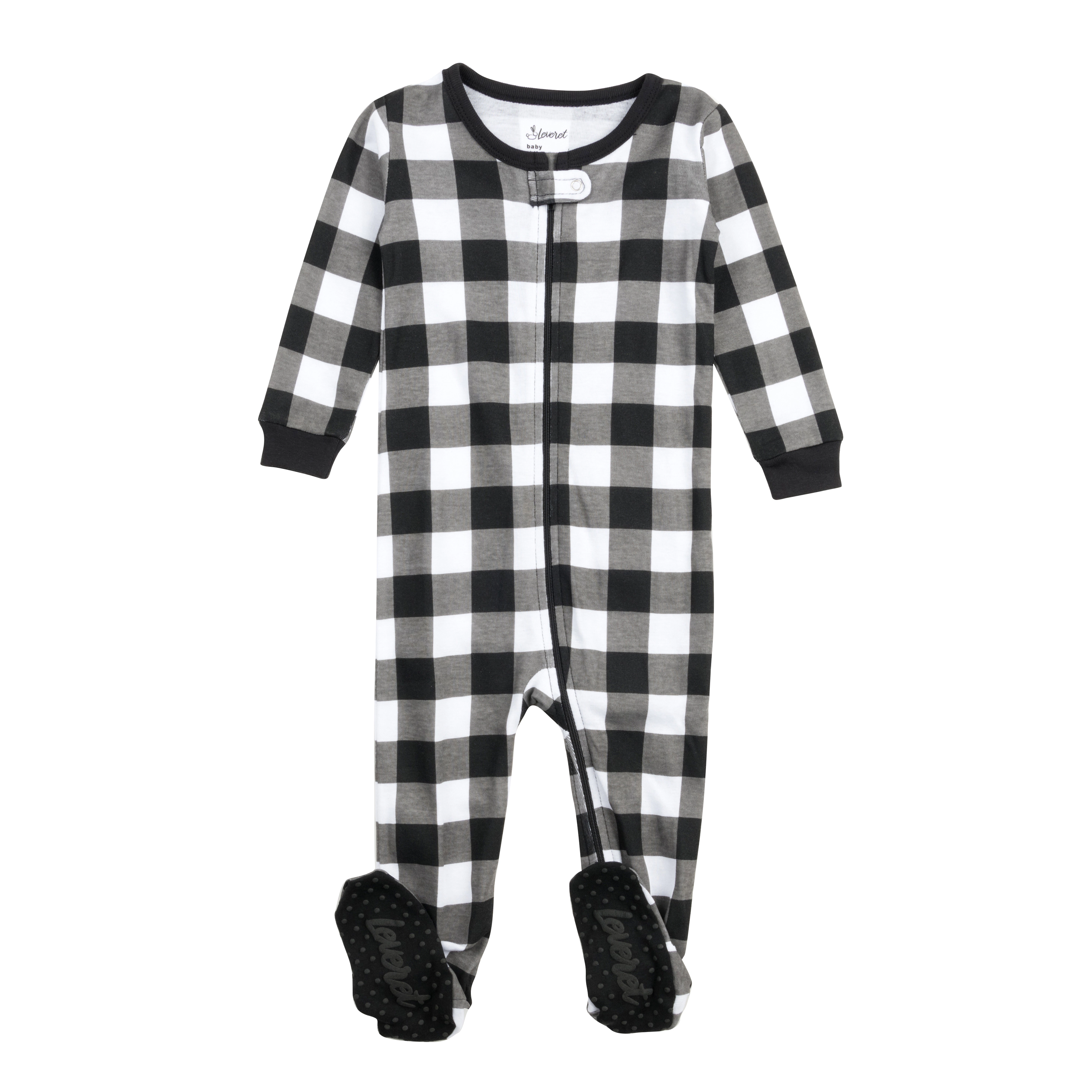 Leveret Toddler Plaid Cotton Footed Pajamas