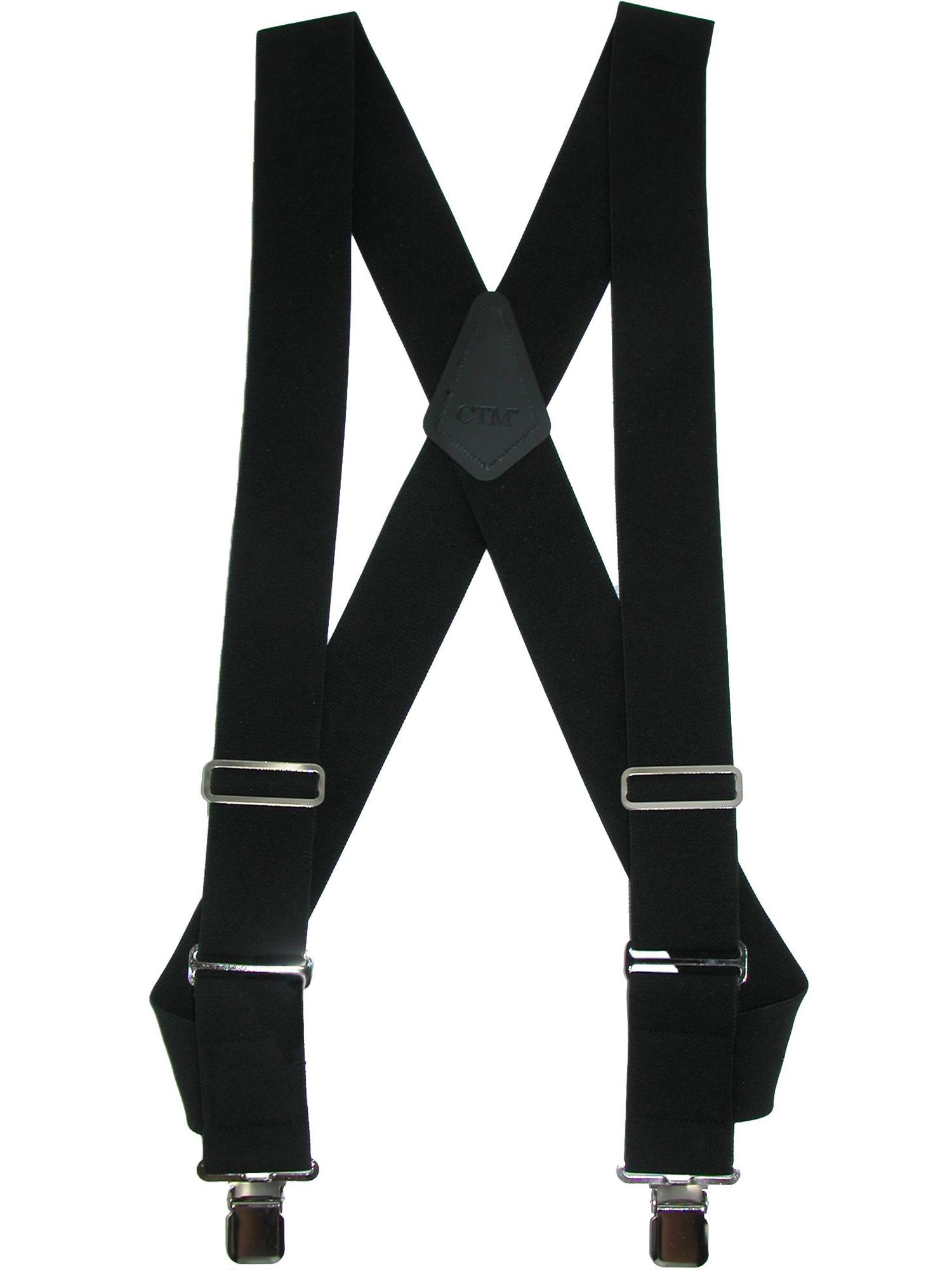 CTM® Men's Big & Tall Elastic Basic Trucker Side Clip Suspender