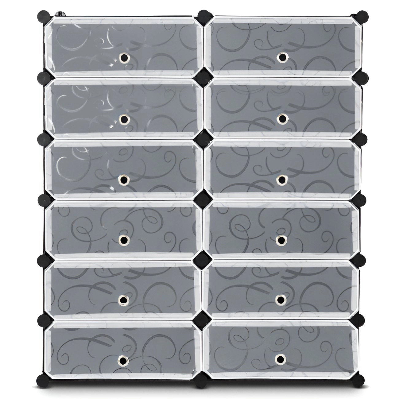 SlickBlue 12 Cube Storage Organizer with Flip Doors and Shelves