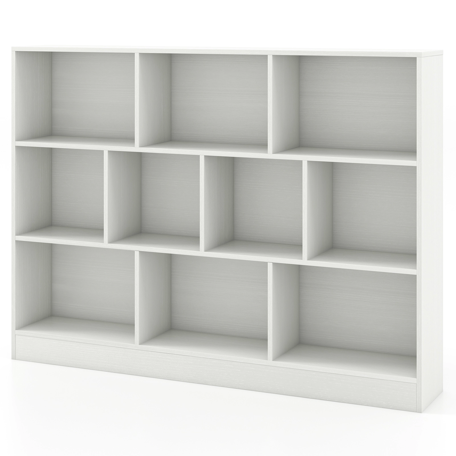 Hivvago 41 inches Wooden Toy Storage Organizer with 10 Cubes for Classroom Daycare Nursery Kindergarten