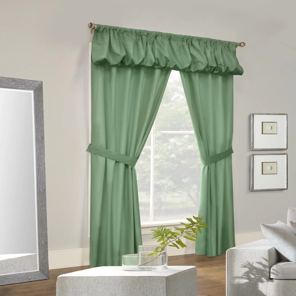 Commonwealth Thermalogic Prescott Energy Efficient 5 Piece Window Curtain Set - Sage