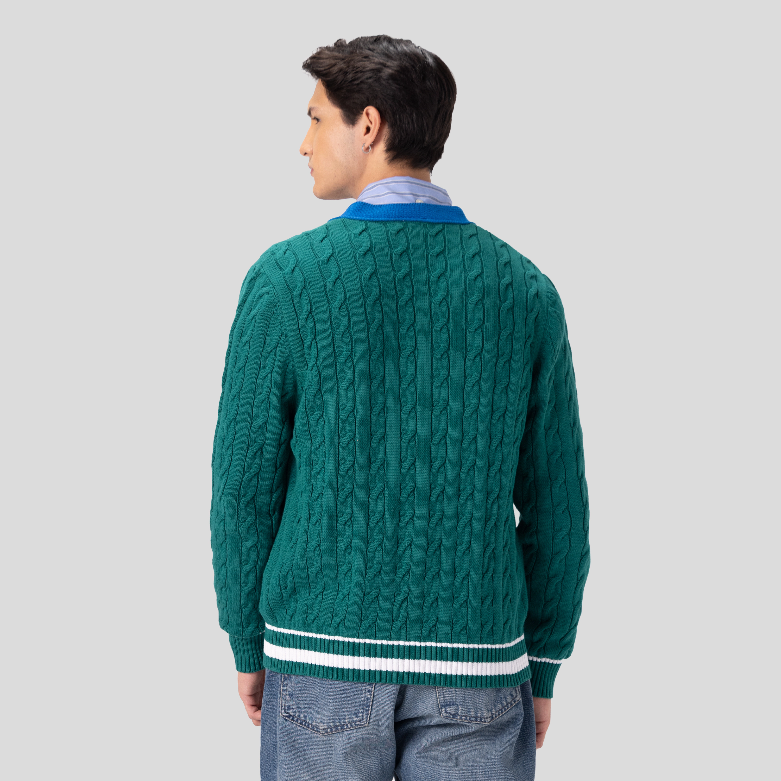 Members Only Men's Cable Knit Cardigan