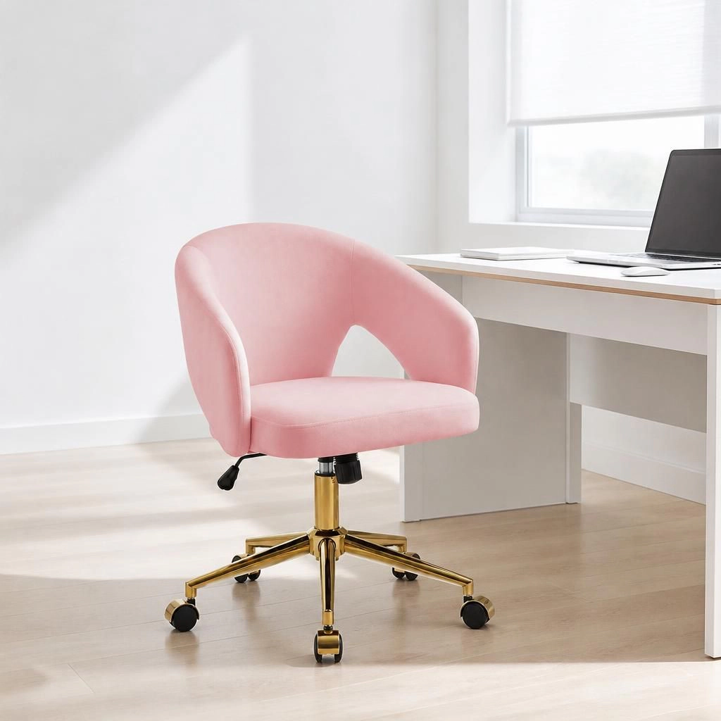 GOODSILO Upholstered Velvet Compact Office Task Chair