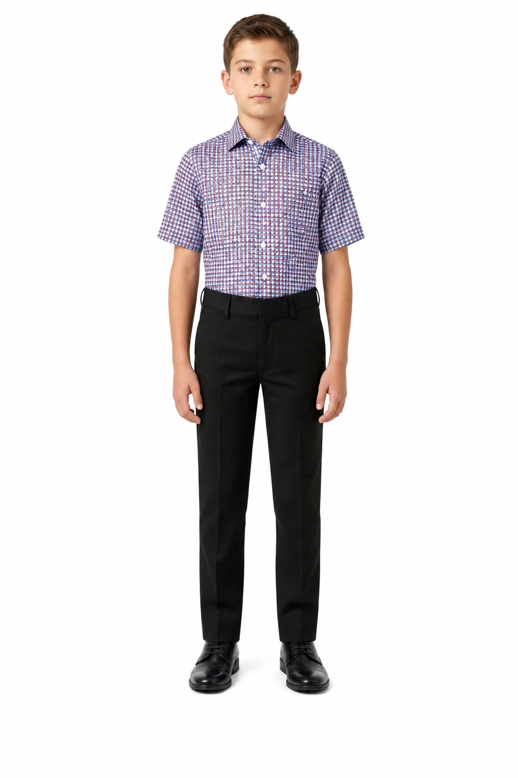 Elie Balleh Boys Slim Fit Printed Short Sleeve Shirt