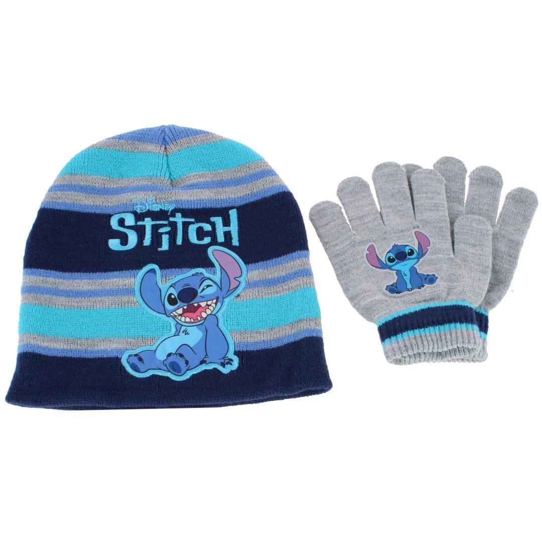 Textiel Trade Boy's Disney Stitch Winter Beanie and Gloves Set