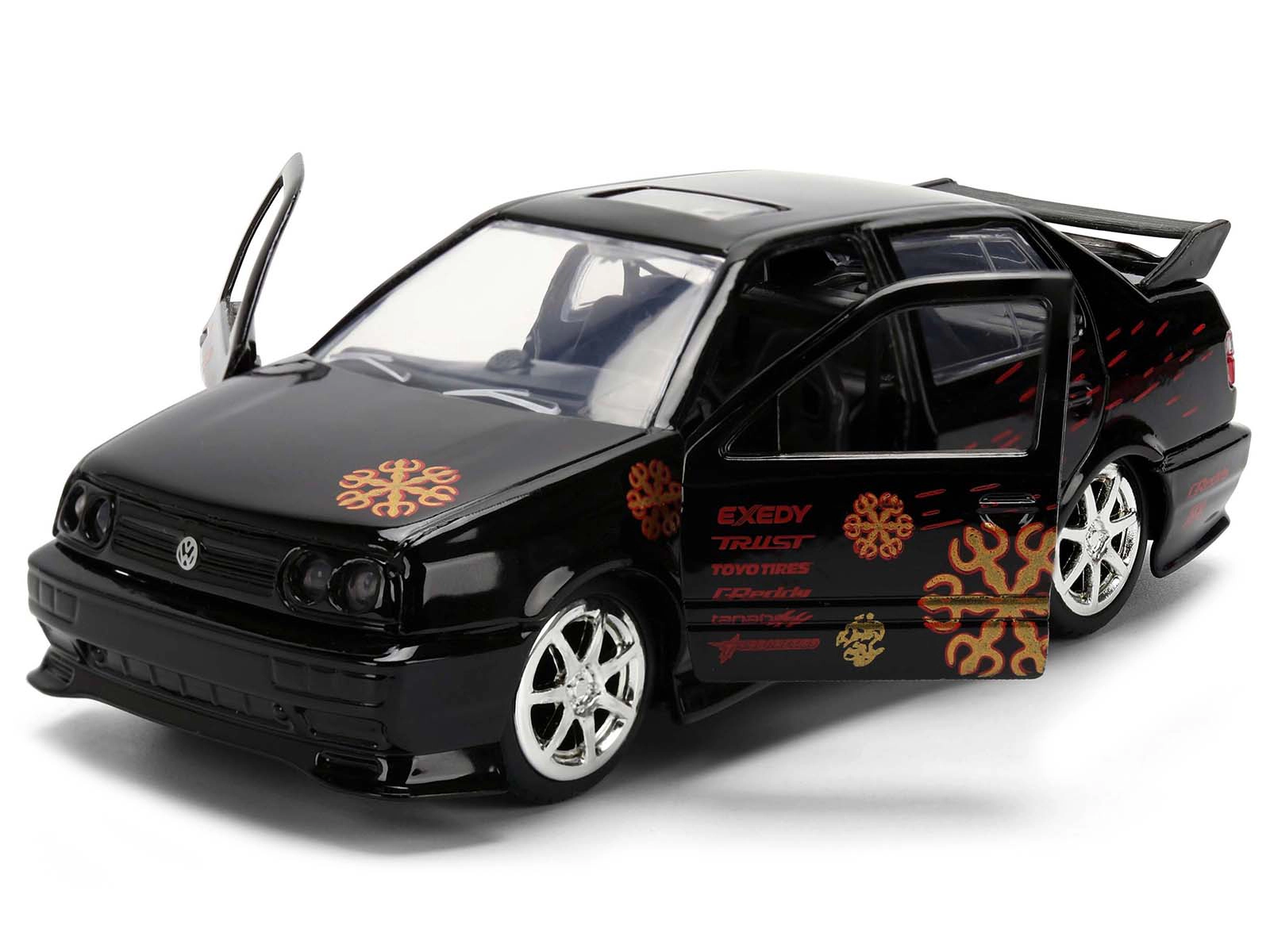 Jada Volkswagen Jetta Black With Graphics "Fast & Furious Remix - 25Th Anniversary" Series 1/32 Diecast Model