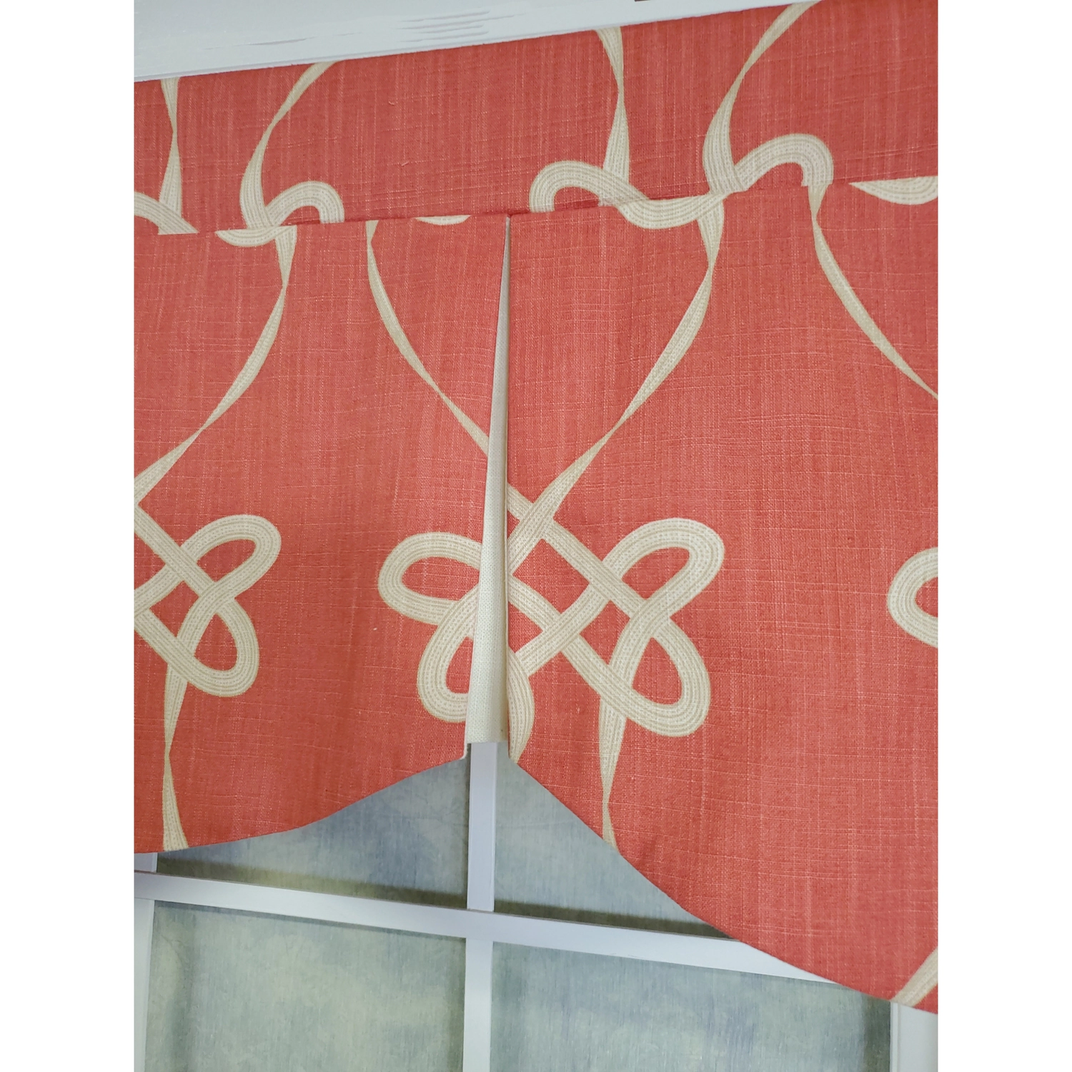 RLF Home 3" Rod Pocket High Quality Fabric Cordon Mandy Pleated Valance for Windows 50" x 15" Persimon