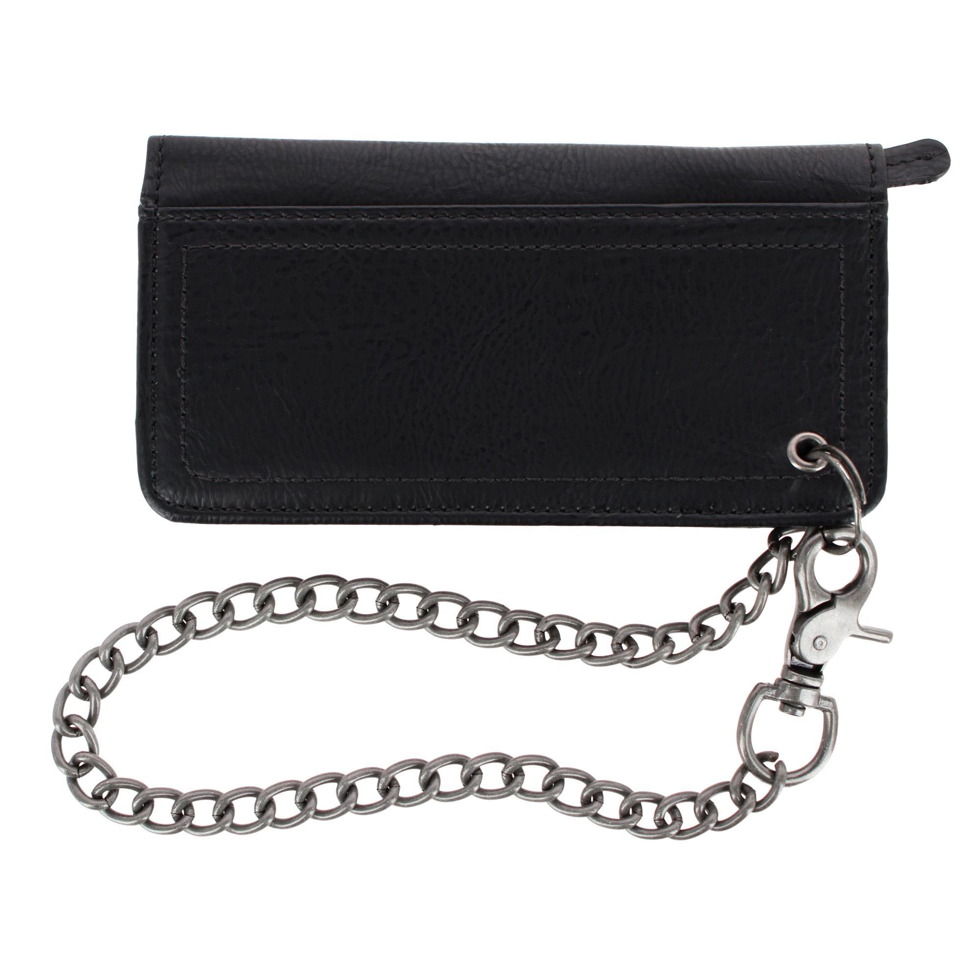 Dickies Men's Leather Trucker Chain Wallet