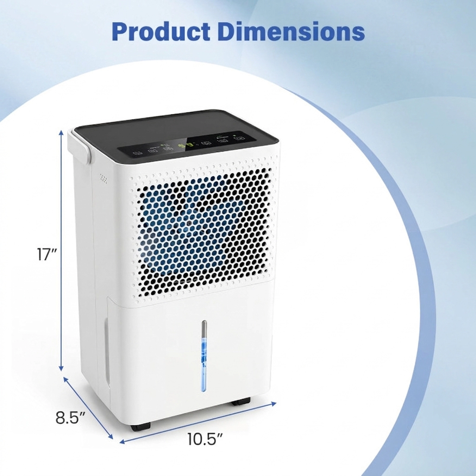 SUGIFT 2000 Sq.Ft 32-Pint Compressor Dehumidifier with Smart Humidity Control and Drain Hose White