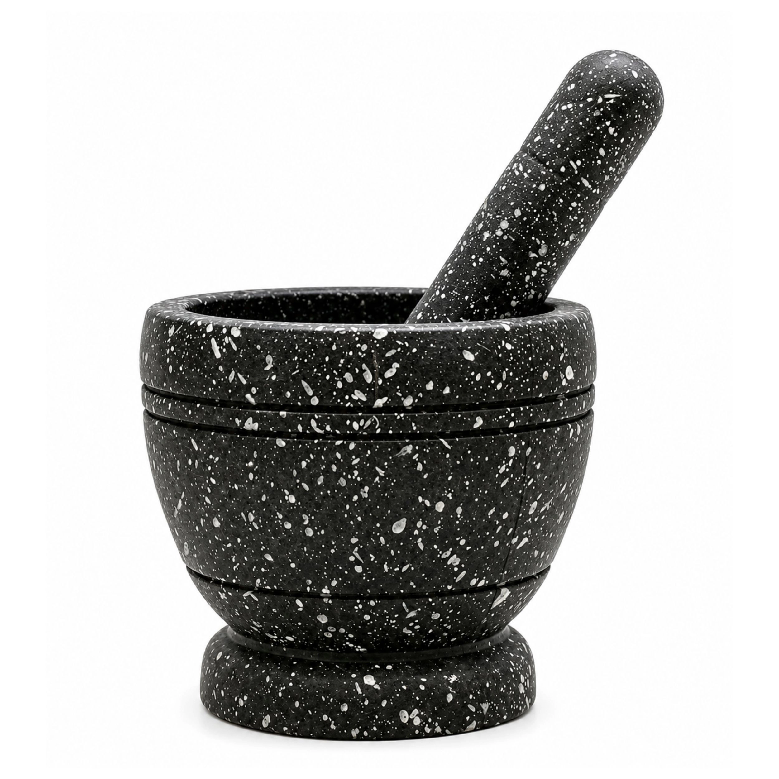 Home Collection Marbleized Mortar & Pestle Set BPA-Free Plastic Herb & Spice Grinder