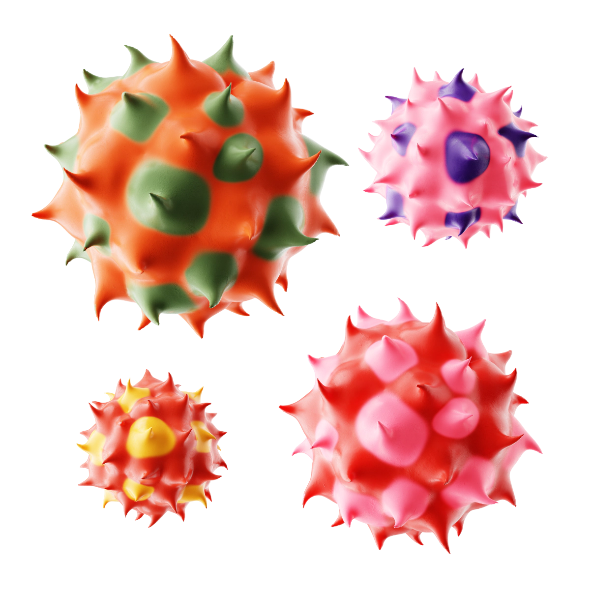 Playlearn Unisex 4 Pack Sensory Bouncy Balls Set