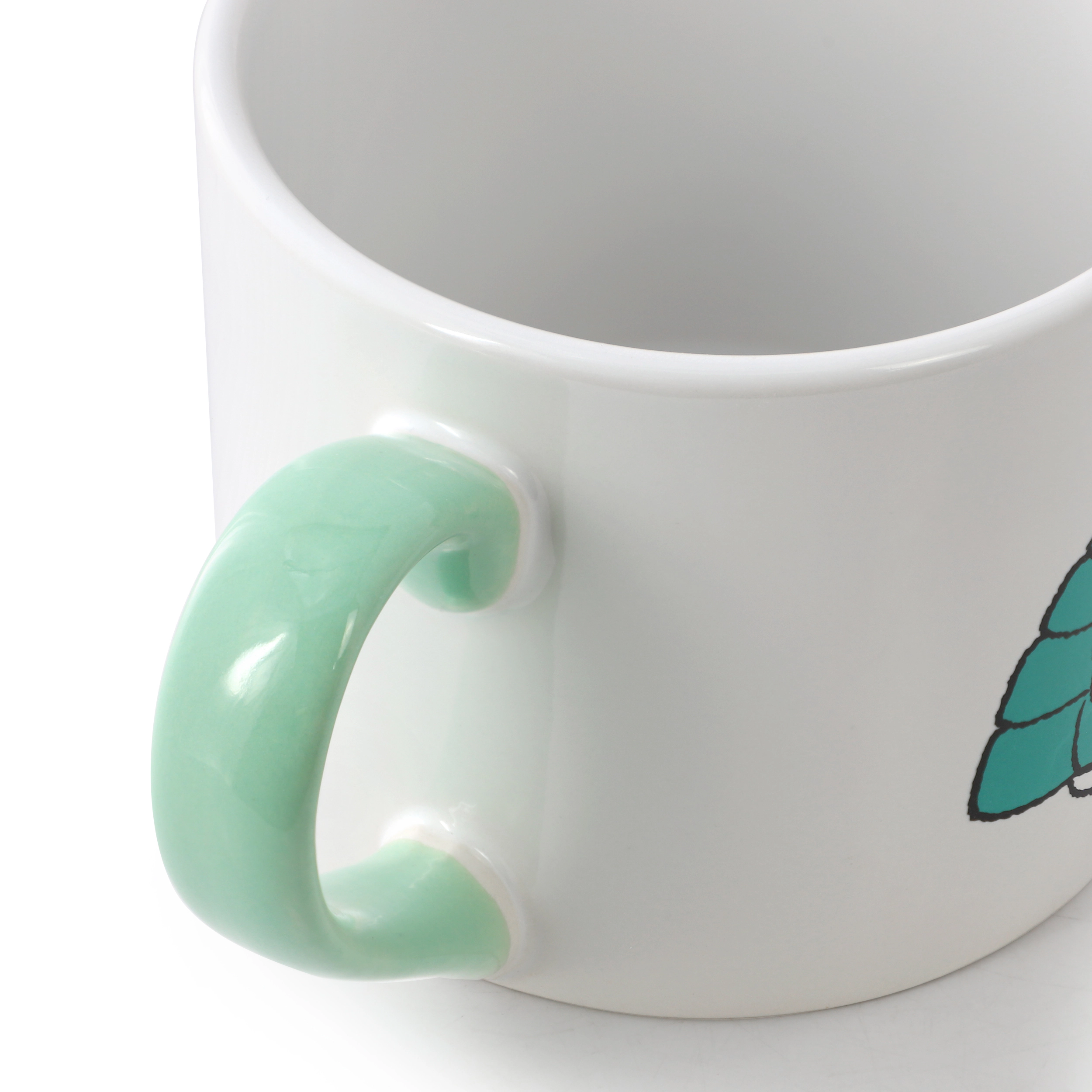 Peanuts All Bundled Up 4 Piece 19 Ounce Stackable Stoneware Mug Set in Mint