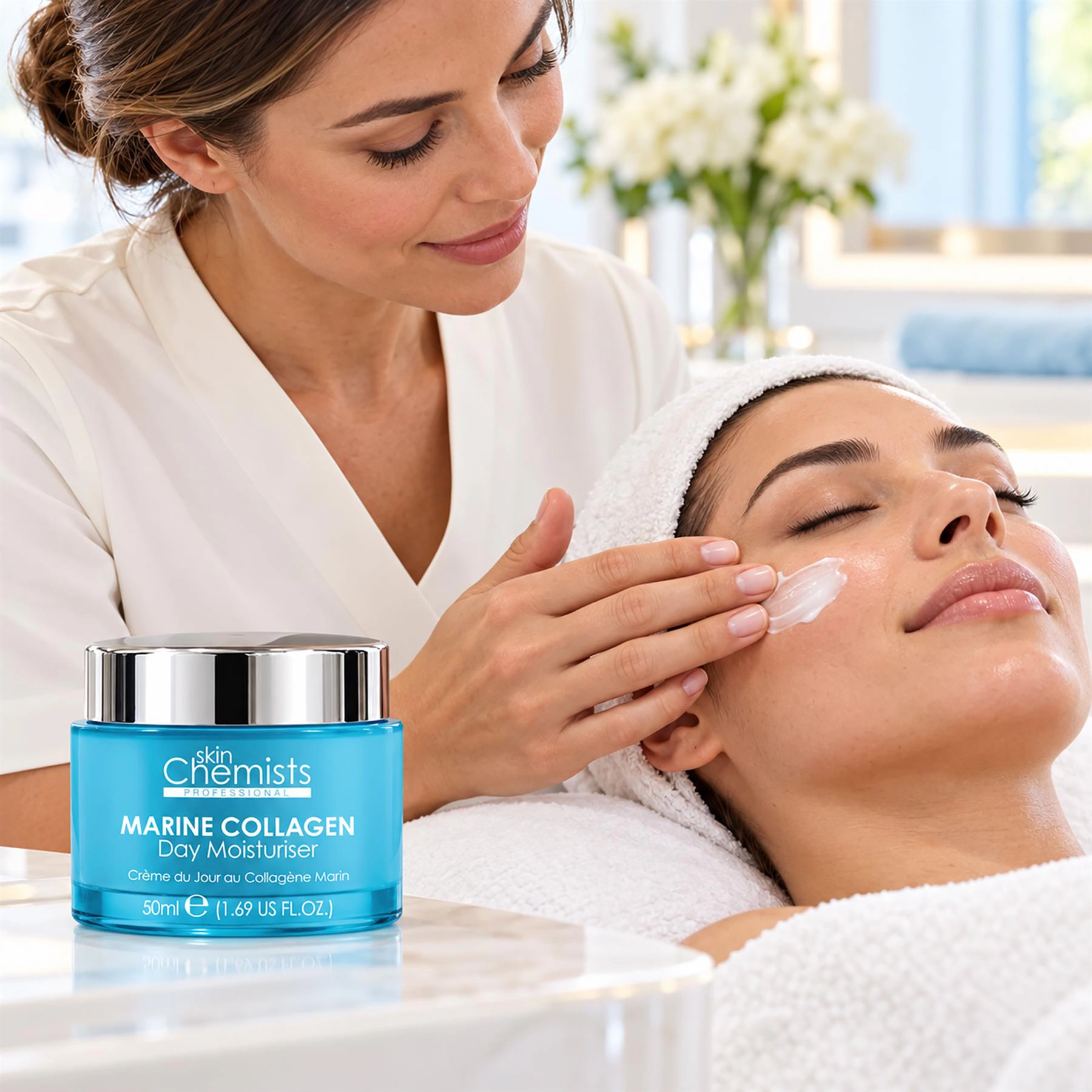 skinChemists Marine Collagen Anti-Aging Advanced Day Moisturizer 50ml for Loss of Firmness, Fine Lines, Wrinkles