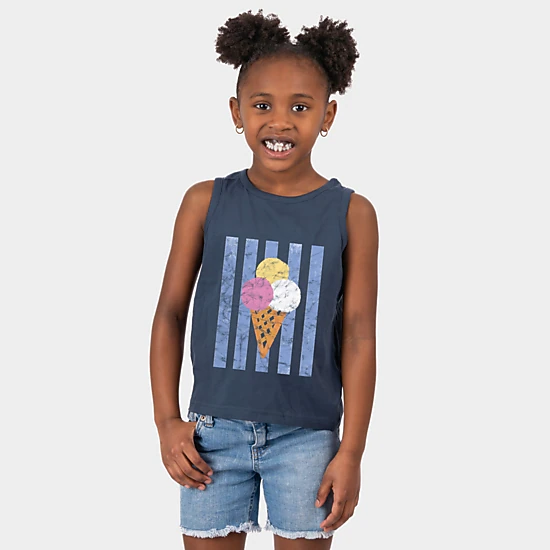 The Juniper Shop - Youth Tank Top - Ice Cream Cone Stripes