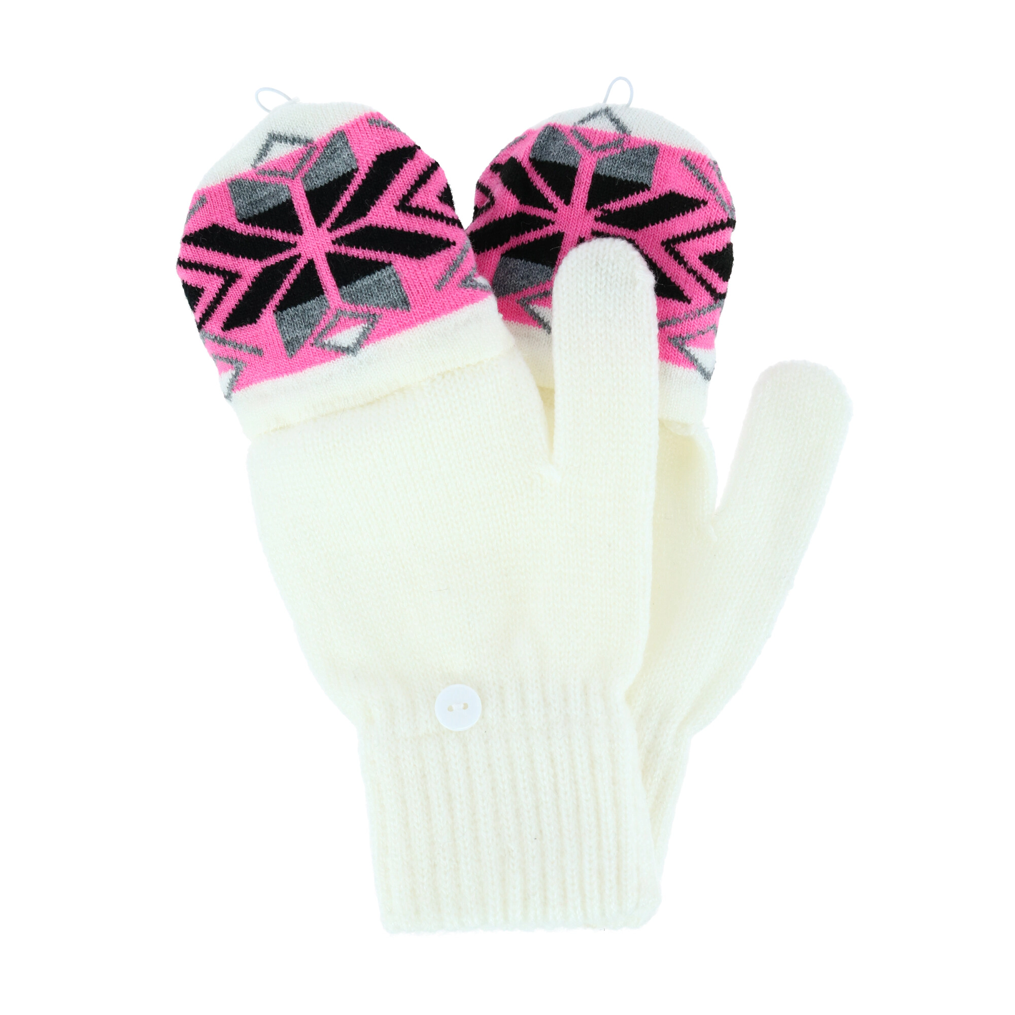 Connex Gear Women's Snowflake Print Hat Scarf & Glommit 3-Piece Winter Set