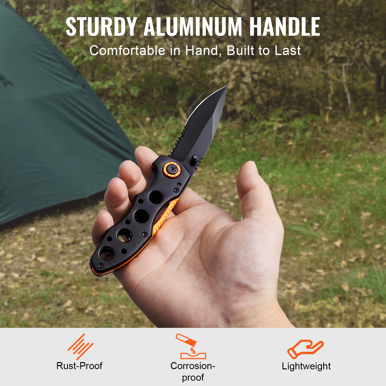HONGGE Folding Pocket Knife, Small EDC Knife with Clip, Sharp Camping Survival Hiking