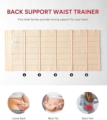 Nebility Womens Waist Trainer Tummy Control Corset Shapewear