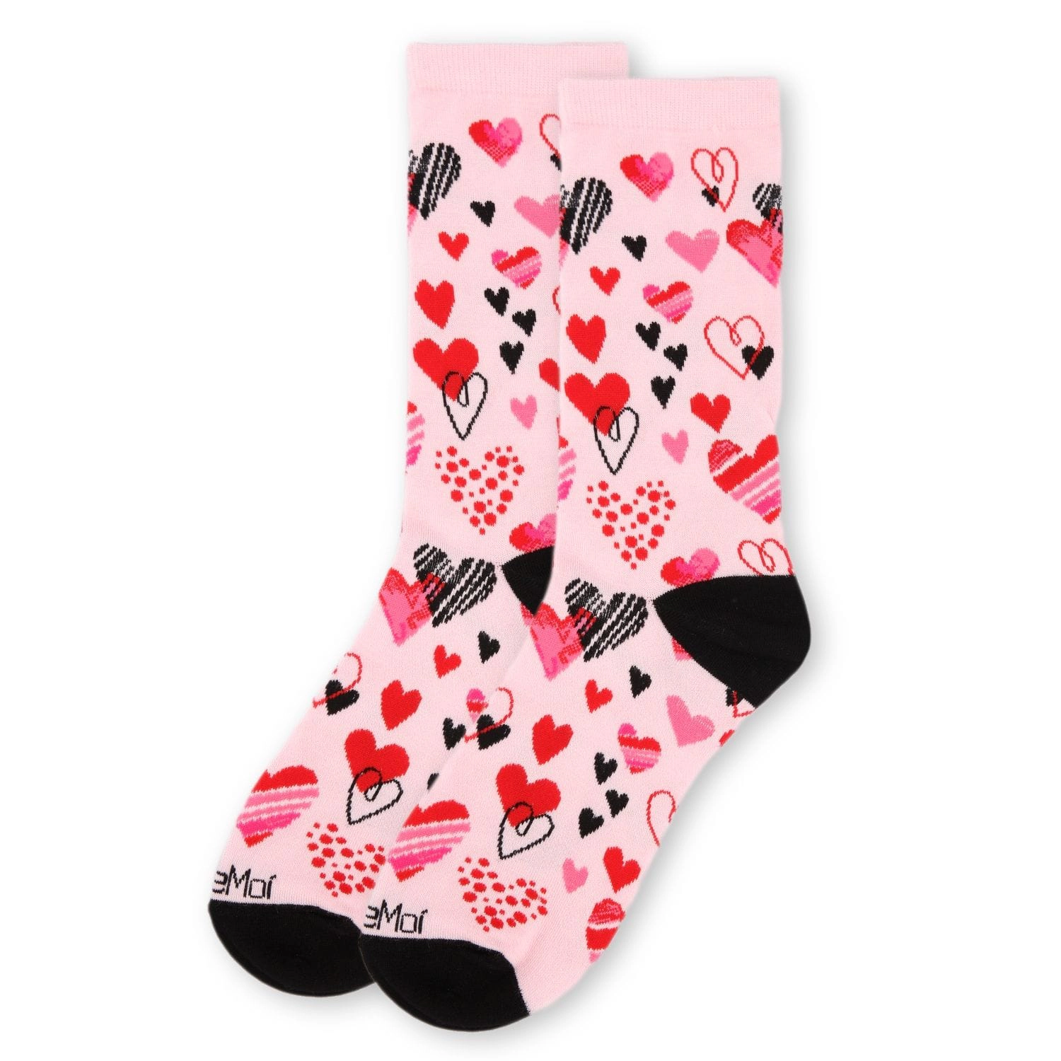 MeMoi Heart Explosion Bamboo Blend Crew Socks