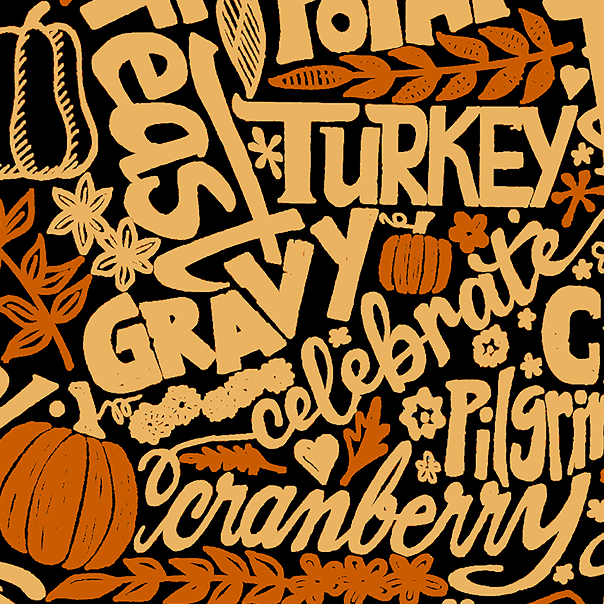 LA Pop Art Men's Thanksgiving Heart Word T-Shirt - 100% Cotton, Crew Neck, Short Sleeve