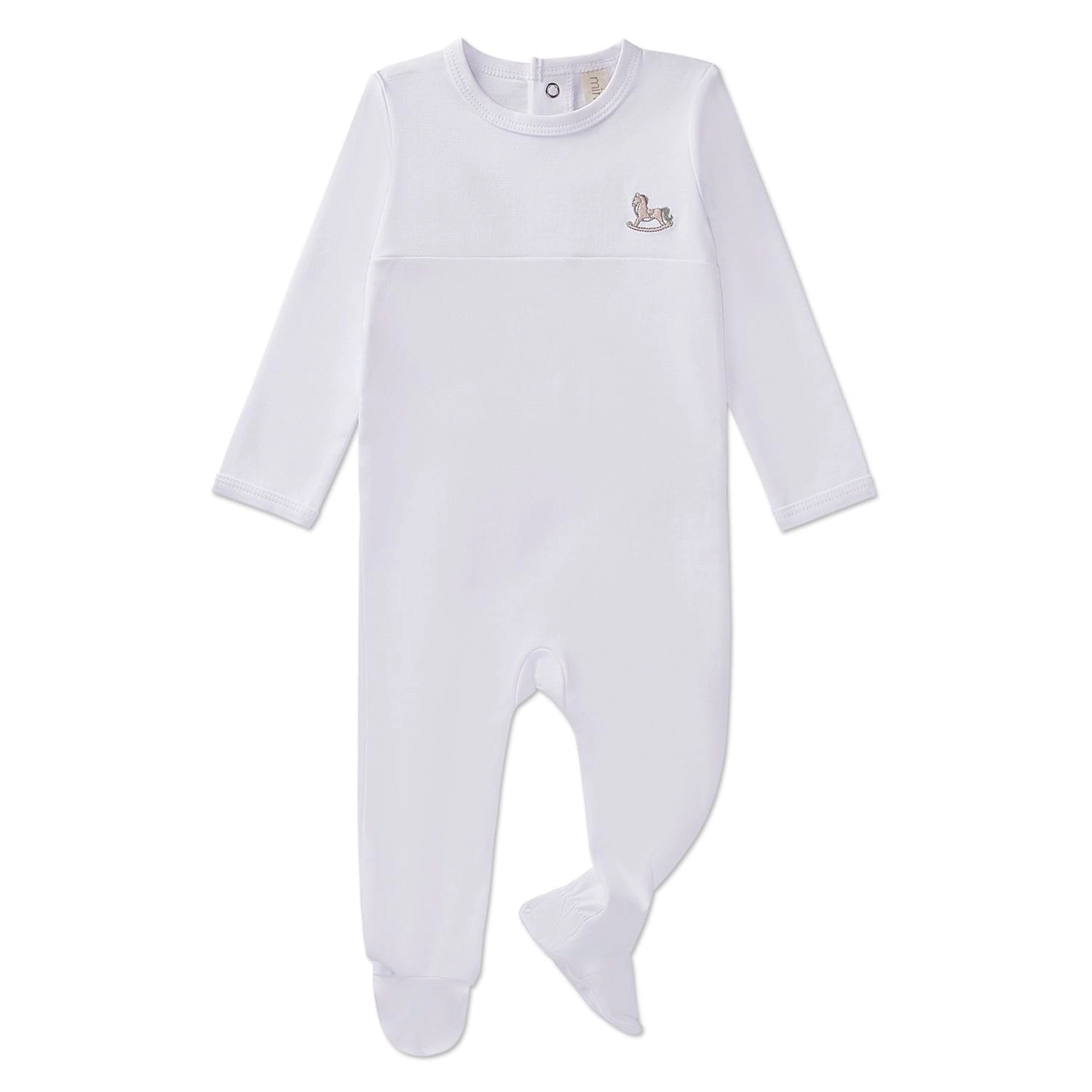MeMoi 3 Piece Baby "Rocking Pony" 100% Pima Cotton Footie Set