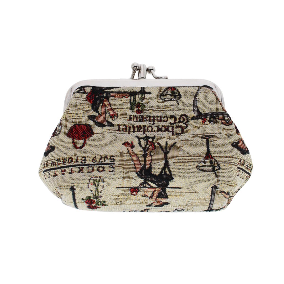 CTM Women's Rendezvous Themed Tapestry Coin Purse Wallet