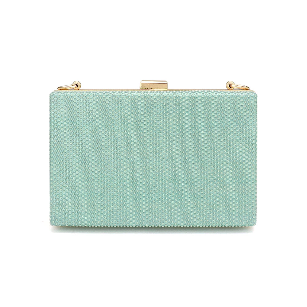 Fashnzfab Shimmery Rectangle Evening Clutch / Crossbody Bag