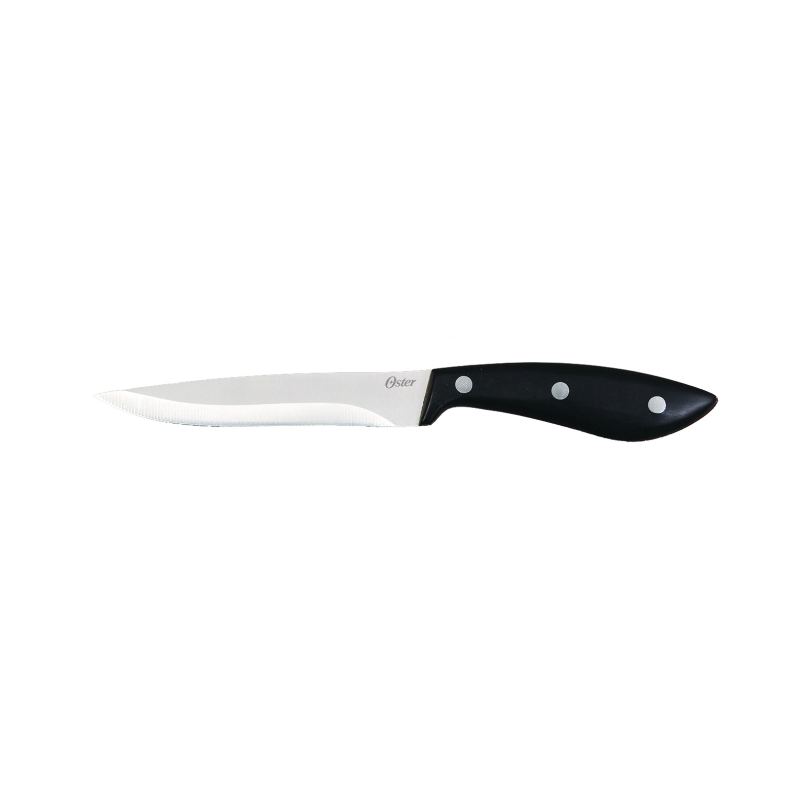 Oster Huxford 14 Piece Stainless Steel Cutlery Set with Black Handles and Wooden Block