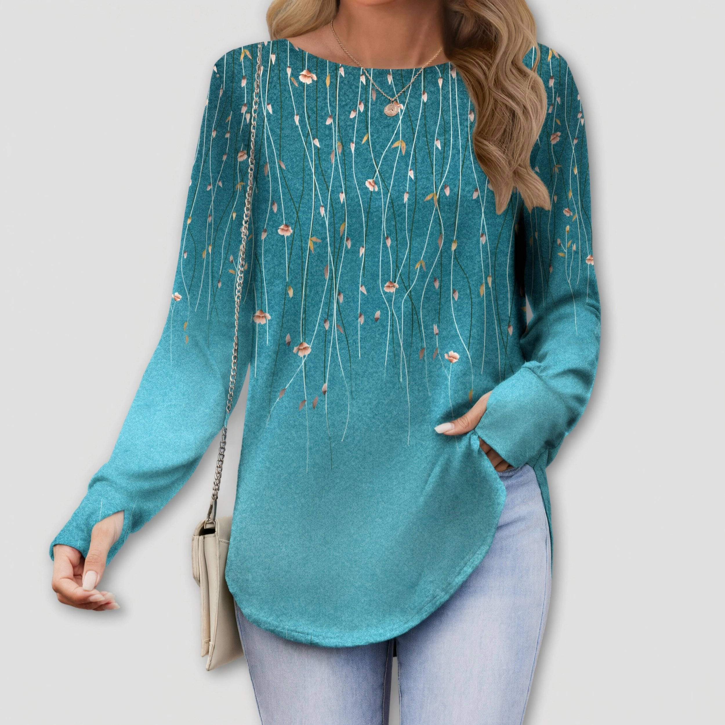 Zeagoo Women Boho Long Sleeve T Shirt