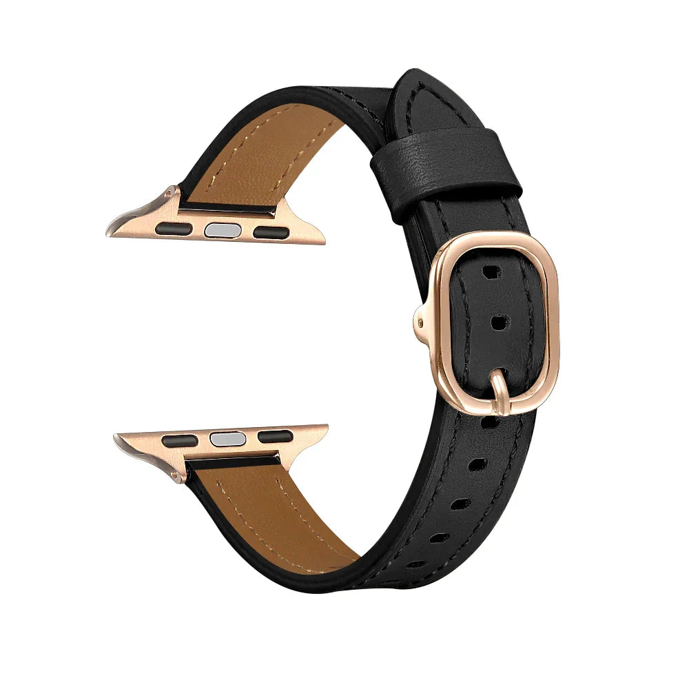 Posh Tech Womens Carmen Skinny Leather Band for Apple Watch