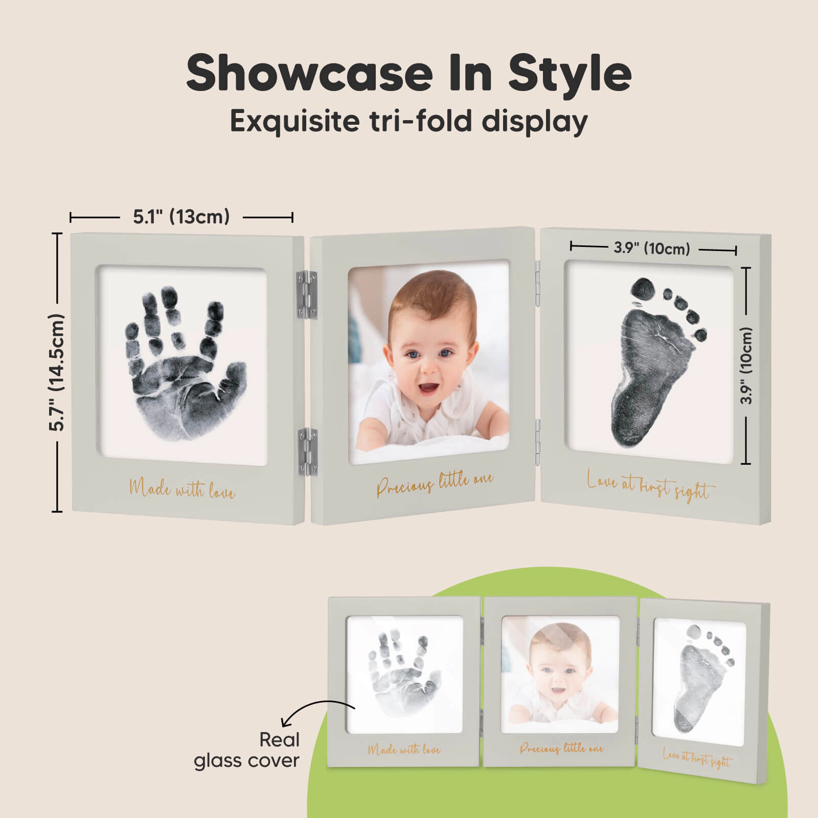 KeaBabies Fond Clean Touch Inkless Hand and Footprint Frame