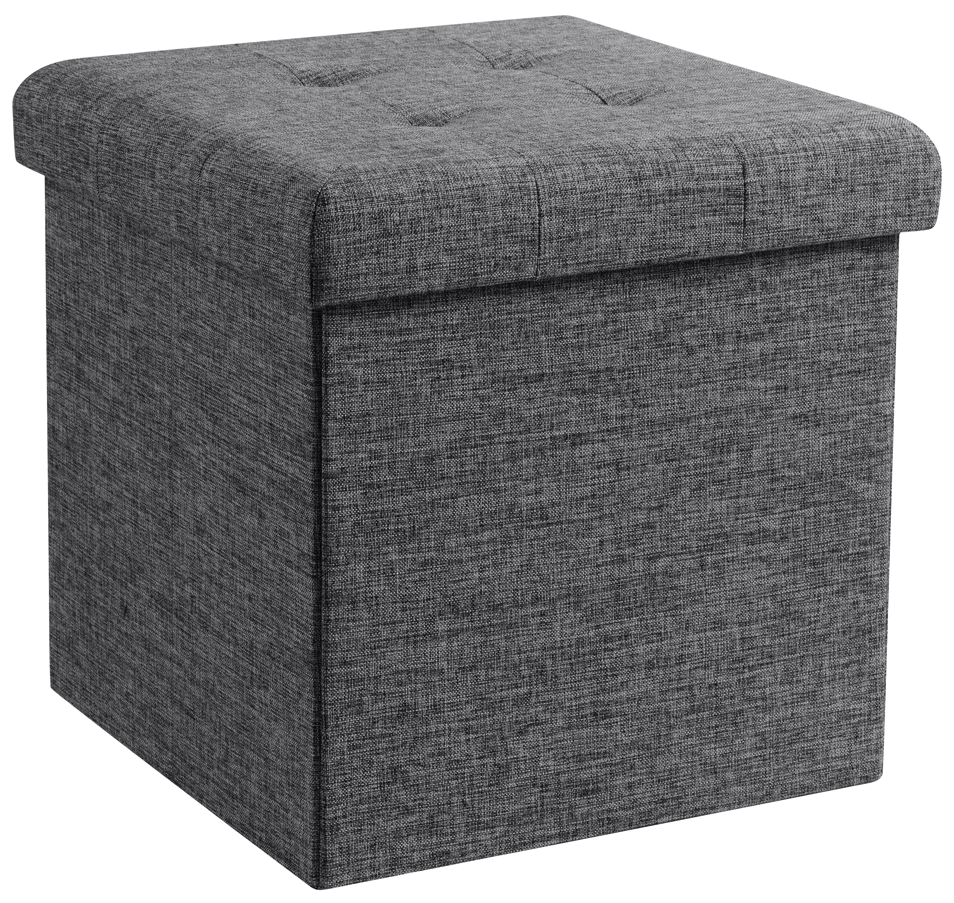 Ornavo Home 15" Collapsible Square Cube Storage Ottoman, Perfect for Dorms, Livingroom and Bedroom