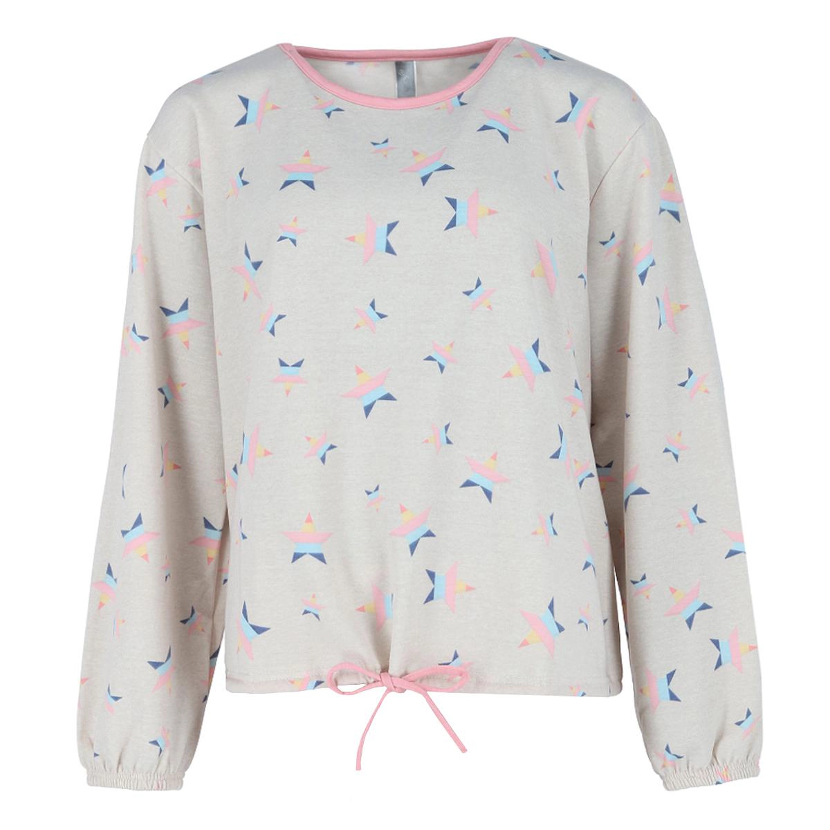 PJ Couture Women's Plus Stars Long Sleeve Short Set
