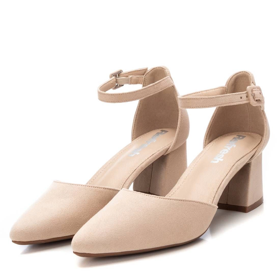 Refresh Women's Pumps Pointed Toe Ankle Strap Block Heel