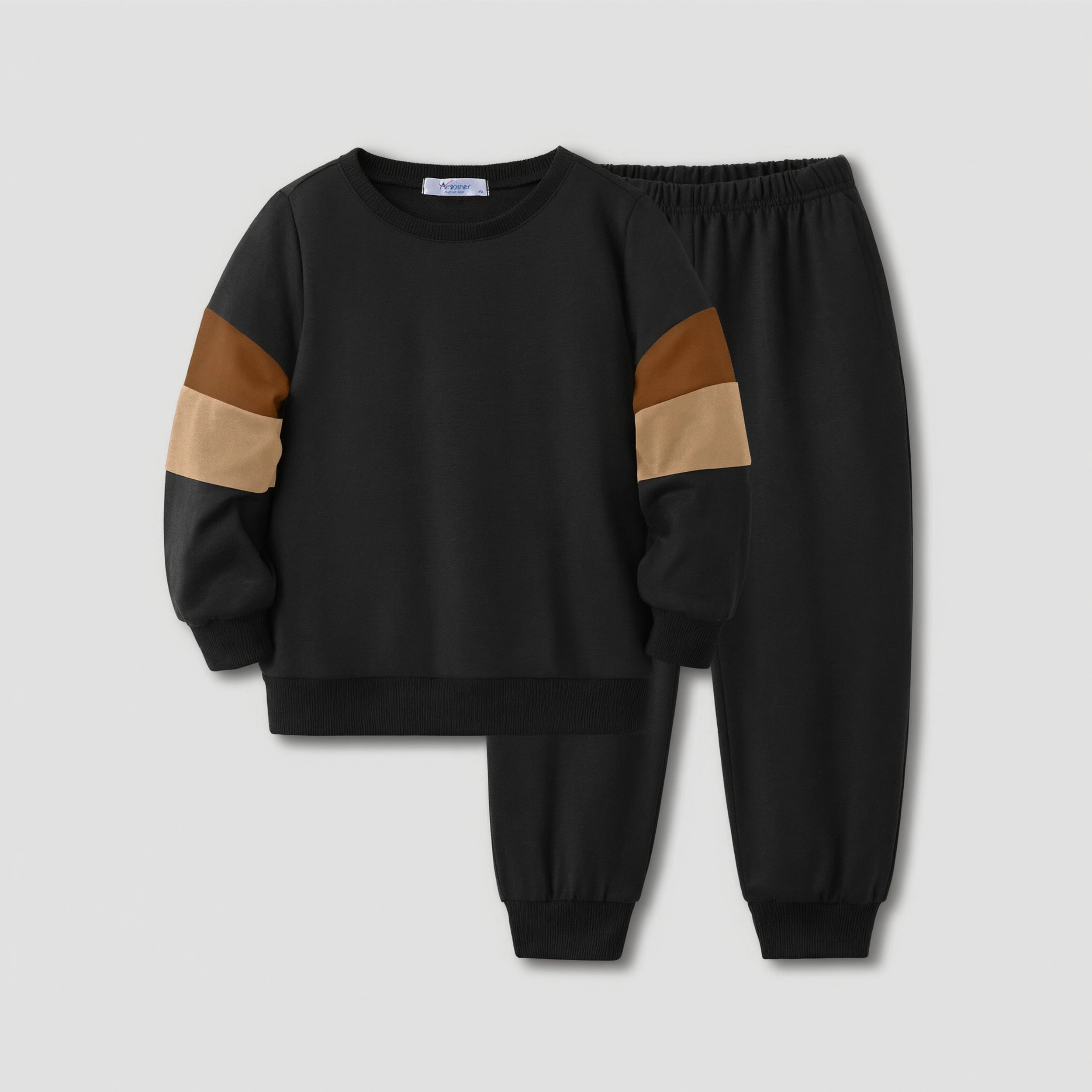 Arshiner Boys Crew Neck Long Sleeve Sweatshirt Pants Set Casual Clothing For Kids