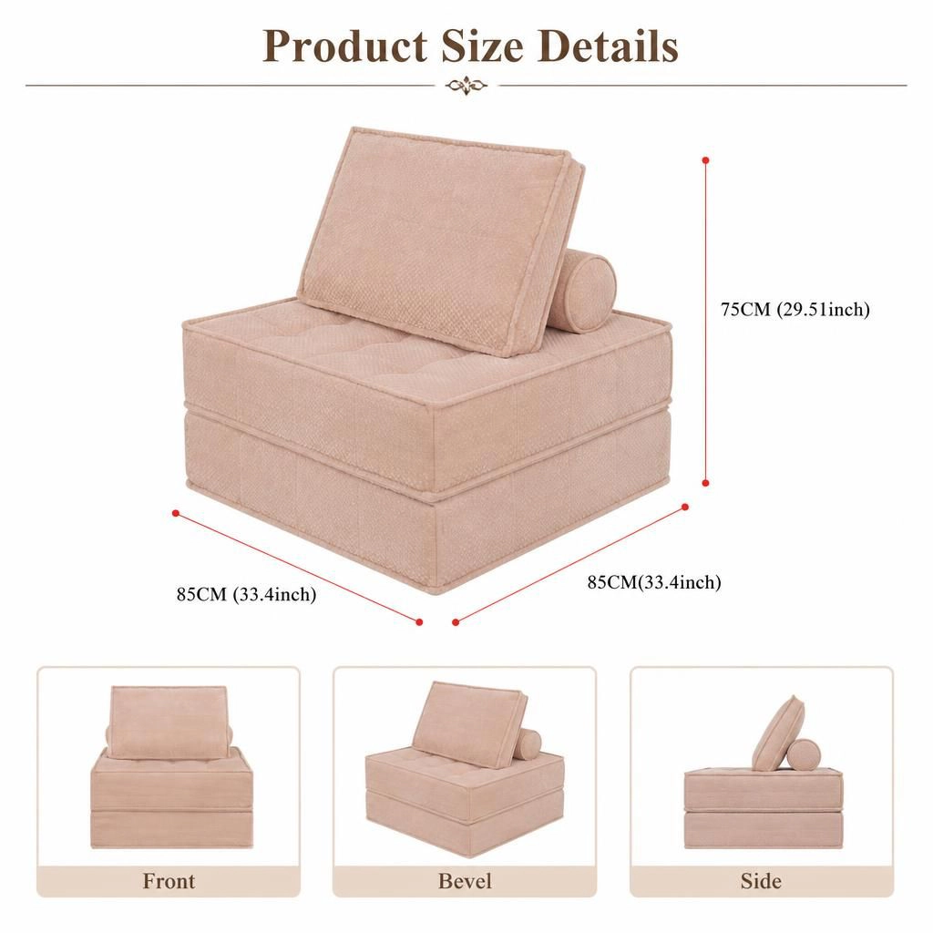GOODSILO Comfortable Soft Fabric Single Seat Bean Bag Lazy Sofa Chair