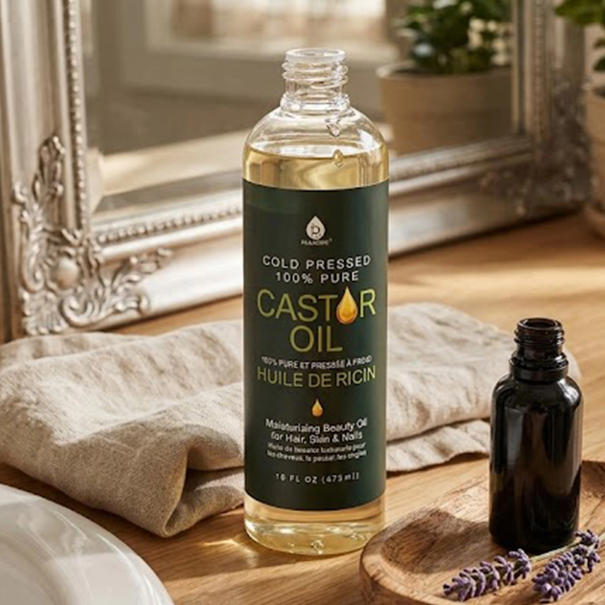 Pursonic Unisex 100% Pure Cold Pressed Castor Oil 16 Oz