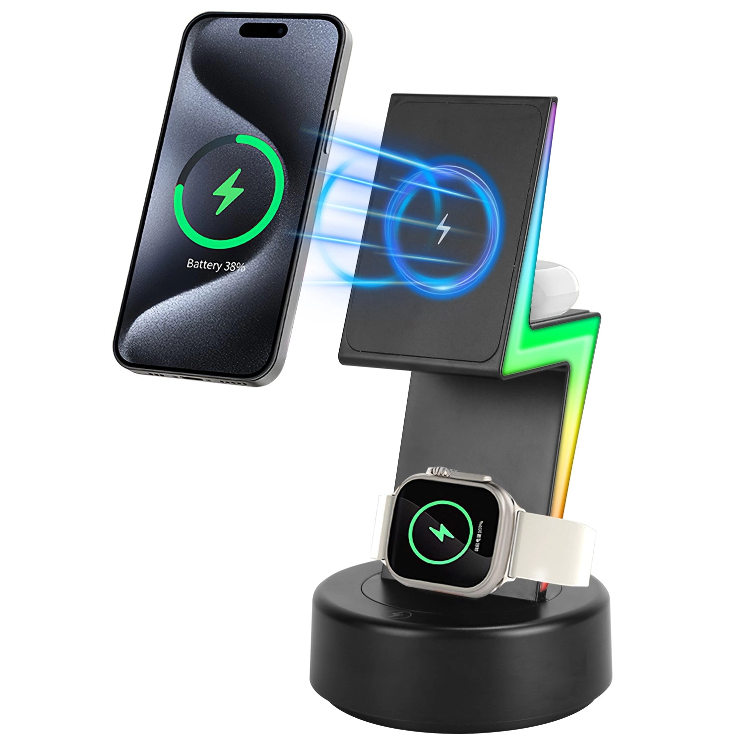GBruno 3-in-1 Magnetic Wireless Charging Station