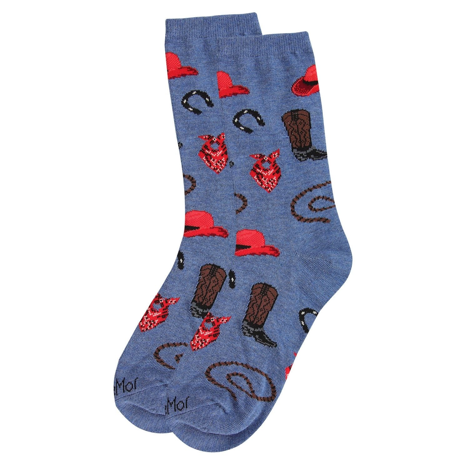 MeMoi Western Theme Bamboo Blend Crew Socks