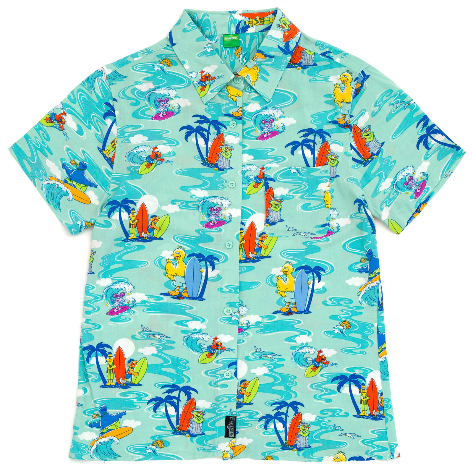 Sesame Street Matching Family Hawaiian Short Sleeve Button-Down Shirt